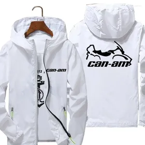 Men's Trench Coats Stylish Casual Mens Women Can Am Windbreaker Zipper Sunscreen Skin Thin Reflective Outdoor Sports Pilot Jacket Oversized