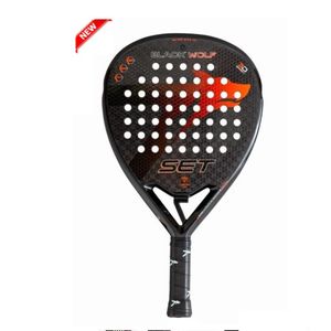 Racconciature da tennis Racket set lupo nero Padel 12k Fibra di carbonio originale con borsa 230923 Droplese Sports Outdoors Racquet Dhens