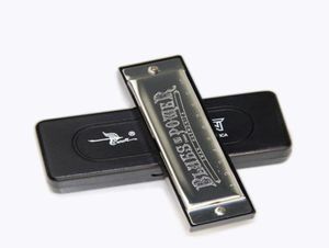 Harmonica Swan Senior Bruce 10 Hole Blues With Case Brass rostfritt stål2345357