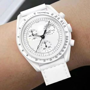 2024 NOWOŚĆ BIOORMIC PLANET Księżycowe zegarki męskie pełne funkcje Chronograf Chronograf Watch Mission to Mercury 42mm Luksusowy zegarek Limited EditionWatches