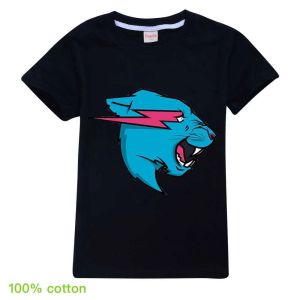 T-shirts tshirts Mr Wolf Beast Kids Summer Short Sleeve T Shirt Cotton Little Baby Boys Fashion Oneck Tees Clothes Teen Girls Sweet Tops 6