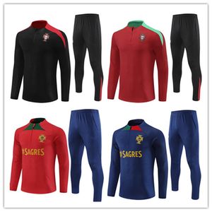 2023 2024 2025 TRABALHO DE PORTUGAL JOAO FELIX Jerseys Treinamento Treining Suit Ronaldo Fernandes Portugieser 23/24/25 Half Zip Chandal Tracksuit Men Kit Kit Suits Ternos de Kit