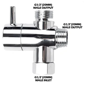 Küchenarmatur T-Adapter 3 Wege Ventil für Ausrüstung Bad Toilette Bidet Sprayer Duschkopfkonverter Badezimmerzubehör