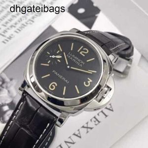 Panerai Luminor Watch Lumino Series 44mm Automatisk mekanisk mens affärsdräkt Swiss Black Plate White Time Mark Belt PAM00367 H748