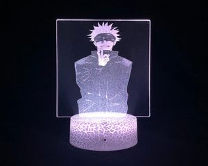 Bebek 3D LED resim lambası gece ışık anime usb uygulama kontrolü Jujutsu kaisen gojo Satoru figür gece lambası atmosfer serin çocuk hediyesi5457195