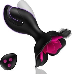 Anal Plug Vibrator Sex Toys Expanding Vibrating Butt Plug 10 Vibrationslägen Rose Toys G Spot Vibrators Anal Toys Adult Toys With flera spel för män Kvinnliga par