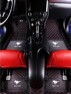 Ford Mustang 20152020ラグジュアリーカスタムカーフットパッドクリーニングが簡単なマットウォータープルーフフロアMATS5シート8351165に適しています