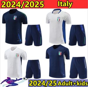 2024 2025 Itália Tracksuit Camisetas de futebol Mangas curtas Treinamento de treinamento 22 22 24 25 25 Itália Chandal Futbol Sobrevinhamento Italia Sportswear