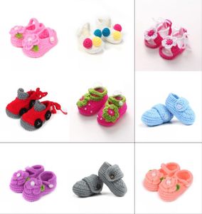 El dokuma çocuklar yün ilk yürüyüşçüler düz renk rahat yenidoğan bebek ayakkabı manuel örgü ürünleri prewalker 4 8nw b3260872