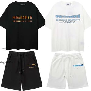 Trapstar Tracksuit Men Shorts and T Shirt Zestaw Haikyuu Mens Designer Trapstar Tracksuit Wysokiej jakości haftowane czyste bawełniane luźne luźne krótkie zestawy