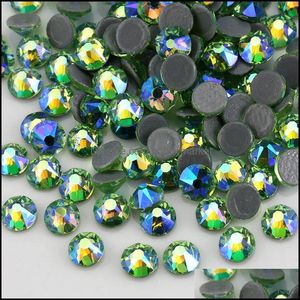 Diamanti sciolti 8 grandi piccoli piccoli verdi chiari cristallo ab cristallo di strass in vetro fissa piatta per abiti per abiti calare consegna ot654