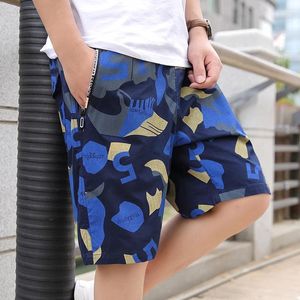 Men's Shorts Beach Men Printed Board Cotton Casual Knee Length Bermuda Plus Size 5XL