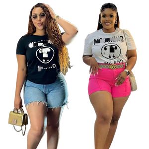 4xl streetwear t-shirt blusar kvinnor avslappnad besättning hals kort ärm t-shirts topp gratis fartyg