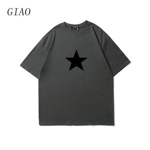 Y2K-Ästhetik Viele Farben Baumwoll-T-Shirts 2000S Stars Drucken Streetwear Kurzärmer Sommer Casual Fashion Elegante T-Shirts 240417