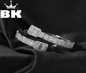 Bling King Cust Custom Custom Custom Square Zircon Baguette Iced Out Out Out Bracelet для мужчин Luxury Drop 22021871161004351956