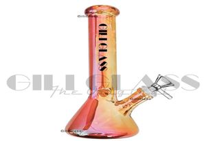 10 Quot Splating Color Hoah Lod Catcher Beaker Bong Rura z kwarcowym paznokciem Kolorowa szaisz unikalna platforma DAB z 144 mm Bow6374807