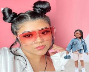 Set Fashion Kids Little Sunglasses Candy Pink Kid Shades Oversized Square Child Women Sun Glasses Matching Pair Of Sunnies2290287