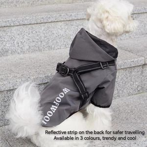 Abbigliamento per cani Bello ponco impermeabile per cani per piccoli e medie dimensioni orsacchiotto abiti da animale riflettente pomeraniano pioggia