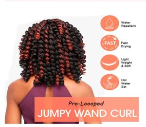 Jamaican Bounce Crochet Hair Ombre Braids Syntetiska flätning Curly Hair Extensions 8Inch Blonde3080393