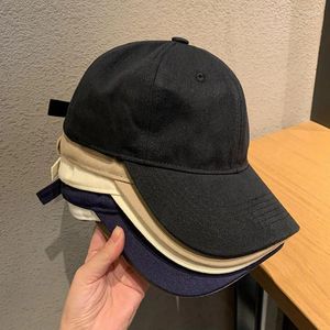 Top kapaklar retro düz renkli unisex beyzbol şapkası yumuşak pamuklu açık güneş kremi şapkası erkekler için kadınlar tüm eşleştirme ayarlanabilir hip hop