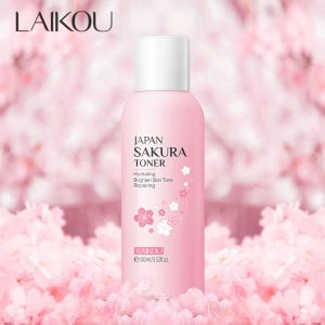 Toner Laikou Cherry Blossoms möter tonic djup fuktgivande oljekontroll krympporer Makeup Vattenblekande hudvård Sakura Toner 100 ml