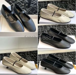 the Row Ava Leather Ballet Flat Shoes Designer Women Fashion Leisure Sheepskin Canal Retro High Quality Soft 66h