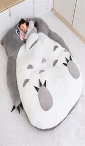 Dorimytrader Anime Totoro Sleeping Bag Soft Plush Large Cartoon Totoro Sofa Bed Tatami Beanbag for Children Presentrum Dekoration D1070829