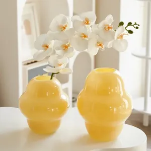 花瓶のアレンジメントジェイド装飾生活養殖ガラスクラフト中世のクリーミールームフラワーフェントンアドバンス