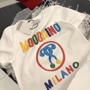 Bambini Summer Short Short Designer T-shirt White Baby Boys Girls Letters Stamping Slieve Medive Casual Cotton Tops BH255