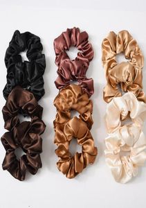Women SatinVelvet Scrunchie Stretch Ponytail Holders Elastic Hairbands Solid Color Ladies Hair Ropes Hair ties Accessories4589210