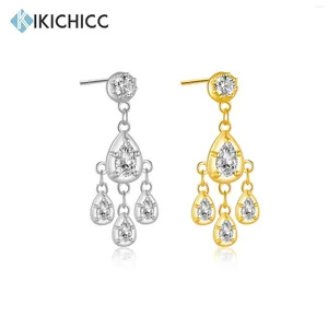 Brincos dangle Kikichicc 925 Sterling Silver Gold Gold Zircon CARM CHARM DROPRING ÚNICO LUZULO JOWELS FINE PUNK JOWELES 2024 CLIPS