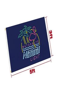 Naturtays Outdoor Flags Man Cave Wall Bier natürliches Licht Banner 3 x 5 Fuß mit zwei Messingstapfen9949027