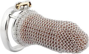 Rostfritt stål GASE Male Chastity Cage Metal Chastity Locks Bekväm mjuk kukbur Lätt att bära mäns jungfrulighetslås - xl burlängd 4 '' J19555 55mm