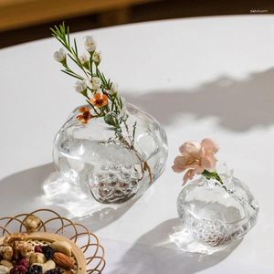 Vases Glass Flower Vase For Home Decor Decorative Terrarium Table Ornaments Bonsai Small