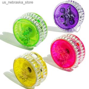 Yoyo 1pcs rastgele renk yeni led flaş yoyo debriyaj mekanik klasik yoyo oyuncaklar yaratıcı moda çocuk oyuncakları q240418
