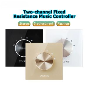 Amplifier Power Amplifier Volume Tuning Switch Controller Wall Panel Audio Switch Converter Tone Board 5 Grade Control Knob for Home Music