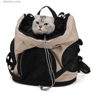 Cat Carriers Crates Husar Puppy Kitten Travel Chest Slin Ba Pet Front Cat Do Carrier Breatble Canvas Portable Ryggsäck Cross Shoulder Strap L49