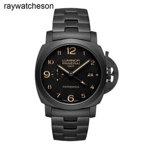 Panerai Luminor Watch Swiss vs Factory 최고 품질 자동 학습 첫 번째 보내기 나중에 Luminor 1950 시리즈 기계식 세라믹 남성 PAM00438 ZS0Z