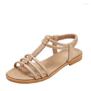 Casual Shoes Summer Women 1cm Platform 1.5cm High Heels Sandals Lady Comfortable Solid Color Fashion Female Wedges Roman