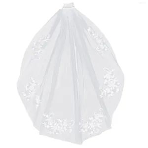 Bridal Veils Eleganckie cynorię z cynestonem welonem Wedding Hair Akcesorium zysku na chrzcie komunii chrztu