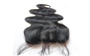 9A TOP Closure Malezji Peruwiańskie Indian Brazylijskie Virgin Body Wave Proste włosy 44 Koronkowe zamknięcie ludzkie włosy 63521422450384