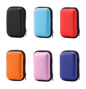 Colorful Earphone Storage Carrying Bag Rectangle Zipper Earpphone Earbud EVA Case Cover For USB Cable Key Coin Holder case organizer