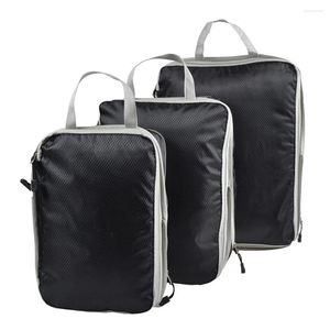 Storage Bags 3pcs/set Travel Bag Compressible Packing Cubes Foldable Waterproof Suitcase Nylon Portable Luggage Box