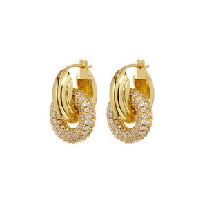 Фантастические золотые серьги с бриллиантами, разработанными новыми модными ювелирными изделиями для женщин для женщин ежедневного носителя