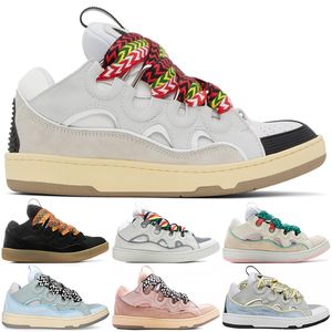 Designerschuhe für Männer Frauen Curb Sneakers Lanvis Schuhe Luxus Herren Womens Trainer lässige Outdoor -Turnschuhe weiße schwarze beige rosa blaue lanvinss