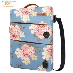 Outros acessórios de computador Domiso Bolsa de laptop feminino com orifício de fone de ouvido por porta de carregamento USB para 11 13 14 15,6 17,3 polegadas de computador de uso de laptop de uso de computador Y240418