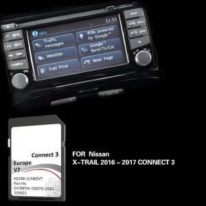 Carte per Nissan Xtrail 2016 2017 Connect3 LCNKEV7 Mappa Navigazione 16GB Nuova versione di aggiornamento SD