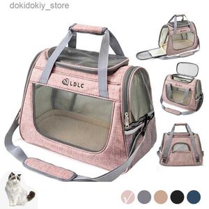 Portador de cão portátil portátil gato de gato de cachorro saco de carro de carro de gato respirável Puppy Oxford Bolsa Backpack Chihuahua Viagem ao ar livre Ninho de bolsa de transporte L49