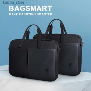 Другие компьютерные аксессуары Bagsmart Mens Means Bulty Sagn Baging Bustse Office Office Портфель компьютерной сумки для iPad MacBook Air Pro 13/14 Case Y240418