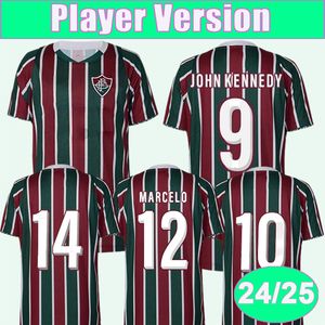 24 25 Fluminense Player Mens Soccer Jerseys AKENO GANSO ANDRE G. CANO GUGA MARCELO JOHN KENNEDY Home Football Shirts Short Sleeve Adult Uniforms